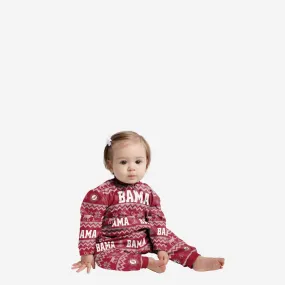 Alabama Crimson Tide Infant Ugly Pattern Family Holiday Pajamas