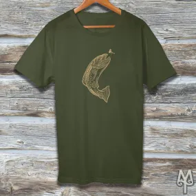 Brown Trout, gold logo t-shirt