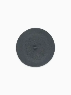 Dark Grey Kids Wool Beret
