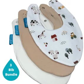 Farm Bundle of 3 Waterproof Dribble Bibs