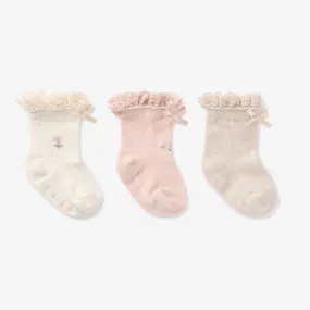 Floral Ankle Socks 3Pk