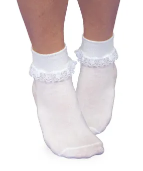 Jefferies Socks White Ruffle Socks