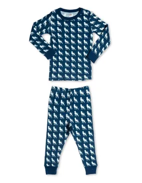 Organic Cotton Pajamas  Lion Blue