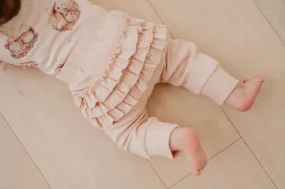 Rose Frilly Slouch Pants