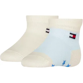 Tommy Hilfiger Pink Baby Socks 2-pack Breton Abs