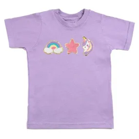 Unicorn Doodle Patch Short Sleeve T-Shirt