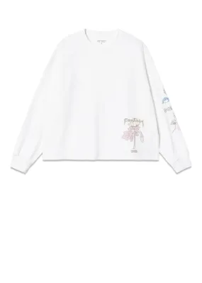 W' L/S Verdant Fantasy T-S - White